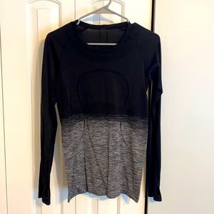 lululemon Swiftly Long-sleeve Black Ombré Size 6